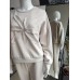 Butterweicher Trainingsanzug mit Blume - beige