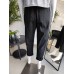Baumwolle Carrot Fit Hosen - schwarz