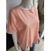 T-Shirt mit Neonstreifen - weiß