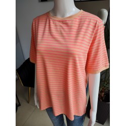 Gestreiftes T-Shirt – orange