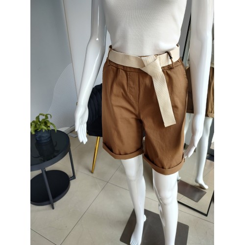 Uniformshorts aus Baumwolle - braun