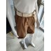 Uniformshorts aus Baumwolle - braun