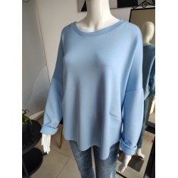 Übergroßes butterweiches Sweatshirt – babyblau