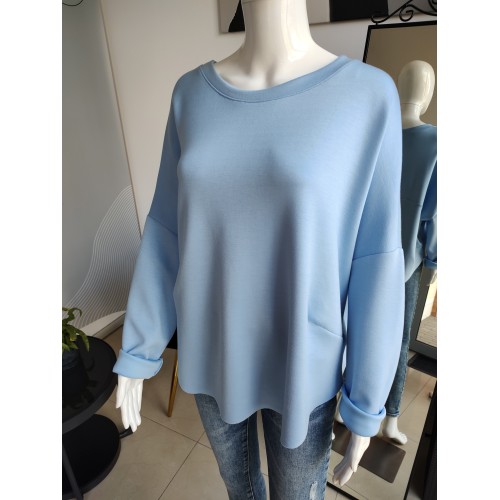 Übergroßes butterweiches Sweatshirt – babyblau