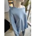 Übergroßes butterweiches Sweatshirt – babyblau