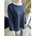 Butterweiches Sweatshirt mit Nähten – marineblau
