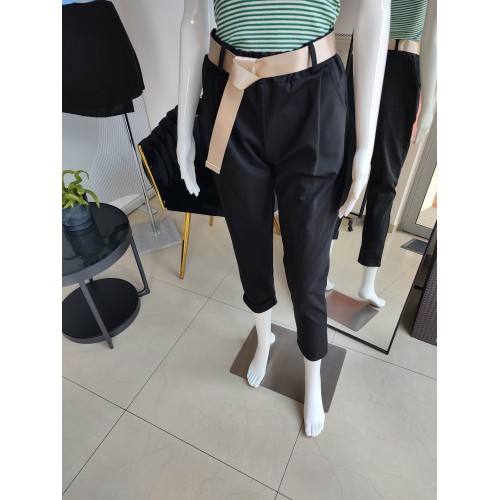 Carrot Fit Baumwollhose - schwarz