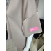 Butterweicher Sommer-Trainingsanzug-Set mit Neon-Patch – cappuccino