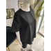 Butterweicher Sommer-Trainingsanzug-Set mit Neon-Patch – schwarz