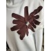 Butterweicher Sommer-Trainingsanzug-Set mit Blume – Schokoladenfarbe