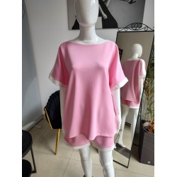 Butterweicher Sommer Oversize Trainingsanzug Set - rosa