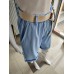 Baumwollshorts mit Gürtel - babyblau