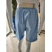 Baumwollshorts mit Gürtel - babyblau