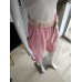 Baumwollshorts mit Gürtel - rosa