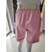 Baumwollshorts mit Gürtel - rosa