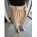 Baumwollshorts mit Gürtel - beige