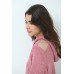 Glänzendes Kleid mit Kapuze - dunkelrosa