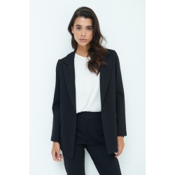 Slim Fit one button blazer - black