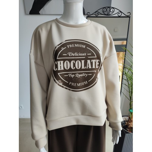 Chocolate Butter Sweatshirt – Beige