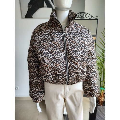 Pikowana kurtka bomberka - panterka