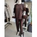 Butter-like tracksuit with knit sleeves - Chocolate Butter-like tracksuit with knit sleeves - Chocolate