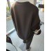 Butter-like tracksuit with knit sleeves - Chocolate Butter-like tracksuit with knit sleeves - Chocolate