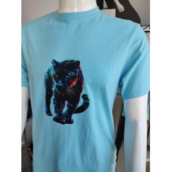 T-Shirt mit Pantera-Aufdruck – blau