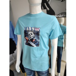 T-shirt mit Horrormotiv Jason - blau