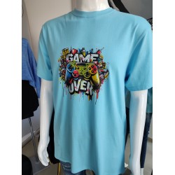 T-Shirt mit Gaming-Aufdruck - blau