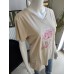 Viskose-T-Shirt "Blush & Glam" - beige