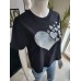 Baumwoll-T-Shirt Herzen - schwarz
