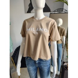 Baumwoll-T-Shirt Milano - cappuccino
