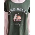 Baumwoll-T-Shirt „Ciao Bella“ - flaschengrün