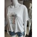 ECO Oversize Viskose T-Shirt "Love" – weiß
