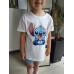 ECO Baumwoll-Kinder-T-Shirt "Stitch" - weiß