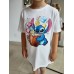 ECO Baumwoll-Kinder-T-Shirt "Stitch" - weiß