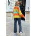 Kurzer Oversized-Cardigan - Seladongrün/Zitrone