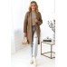 Langer Rippencardigan – Latte