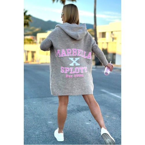 Marbella Long Hooded Cardigan - beige Marbella Long Hooded Cardigan - beige