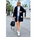 Long hooded cardigan Marbella - black2
