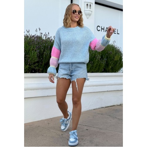 Puff sleeve sweater - blue Puff sleeve sweater - blue