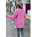 Cardigan with a cable knit - pink