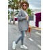 Cardigan with a cable knit - gray