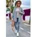Cardigan with a cable knit - gray
