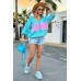 Sweater with the inscription LOVE - sky Sweater with the inscription LOVE - sky