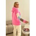 Oversized hooded sweater - baby pink