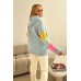 Oversized Hooded Sweater - Blue