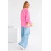 Oversized cardigan with pockets - baby pink