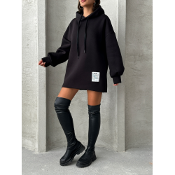 Bluza z kapturem oversize - czarny