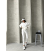 Tracksuit with decorative patch and hood - cream